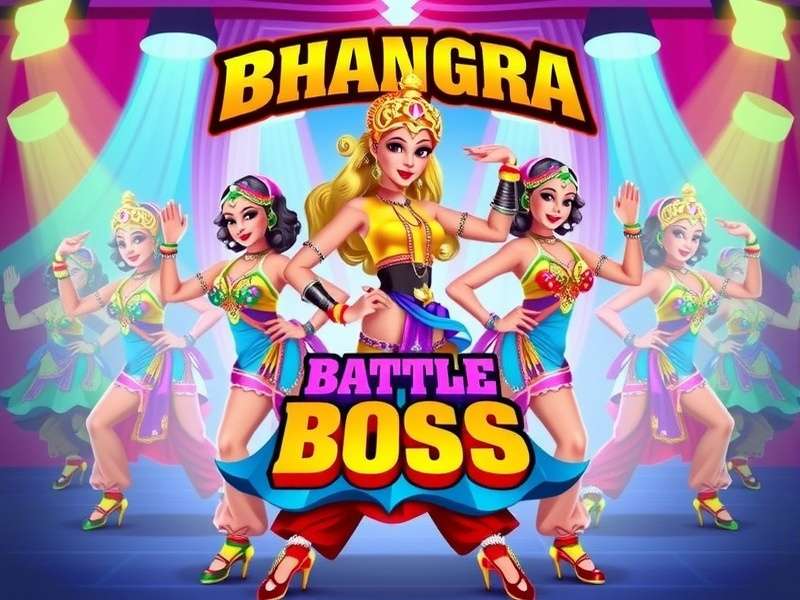 Bhangra Battle Boss game cover featuring colorful dancers